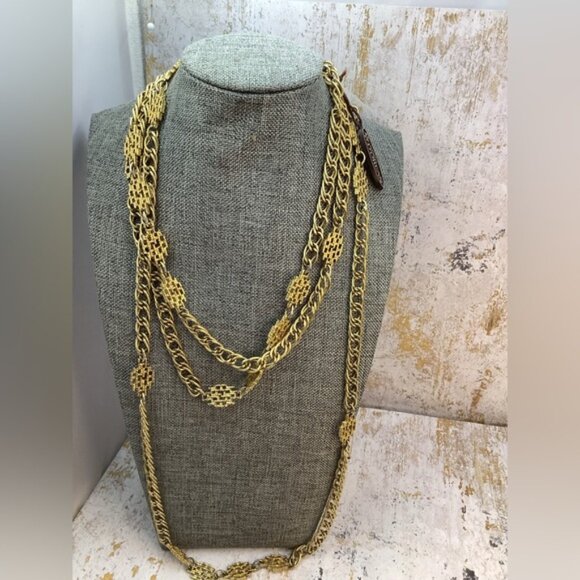Vintage D’Orlan Flapper Gold Chain Necklace - Picture 3 of 6